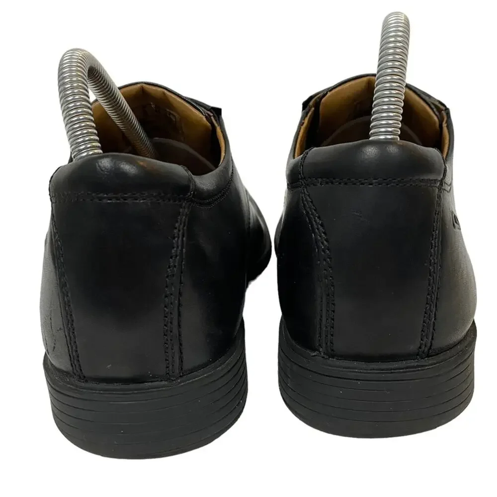 Clarks Tilden Black Apron Toe Oxford Shoes Size 8